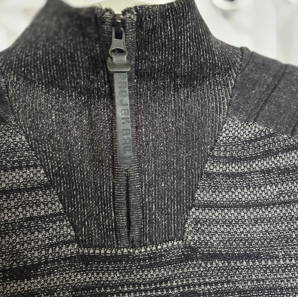 Projek Raw Long Sleeve 1/4 Zip Pullover In Grey And Black Size Medium - Picture 5 of 8